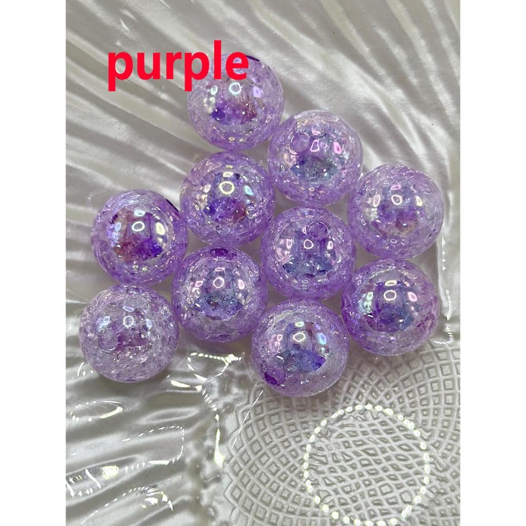 Acrylic Crackle Beads in Various Colors with UV Finish 16 mm