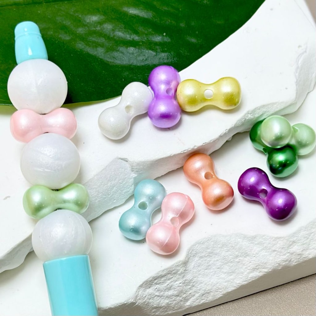 Mini Cute Colorful Bone Shape Acrylic Beads, Around 17*9MM, Please Read the Description