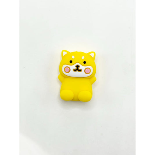 3D Cute Yellow Dog Puppy Silicone Focal Beads