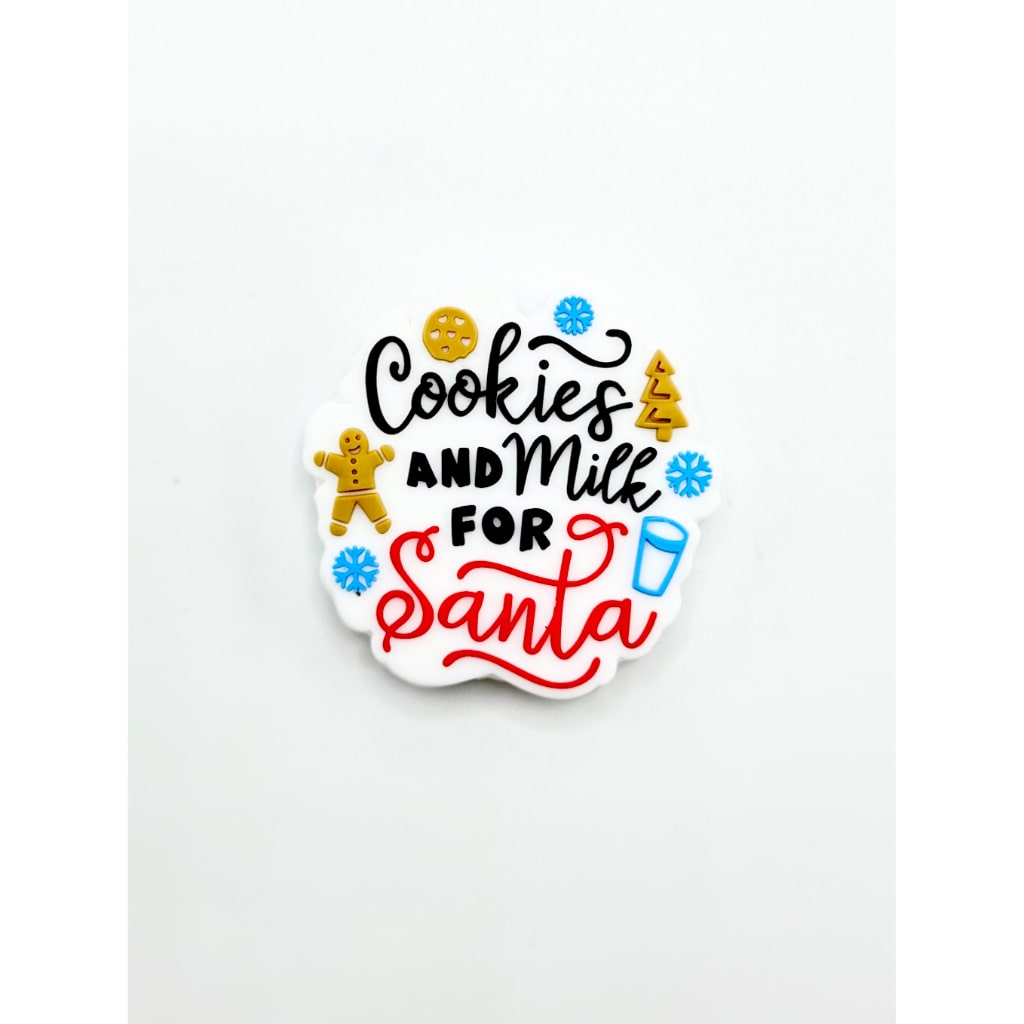 Cookies and Milk for Santa Silicone Focal Beads