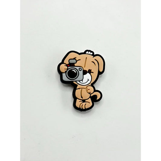 Little Cute Bear Takes Photos Silicone Focal Beads