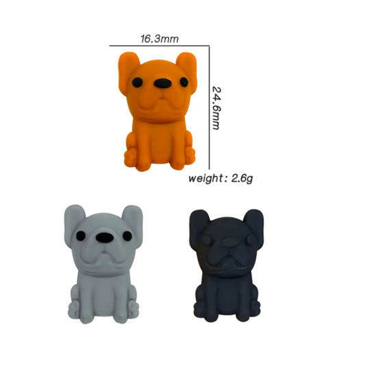 3D Little Cute Puppy Dog Silicone Focal Beads