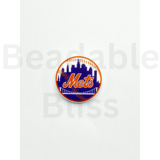 USA American Baseball Team Sports New York Me Silicone Focal Beads