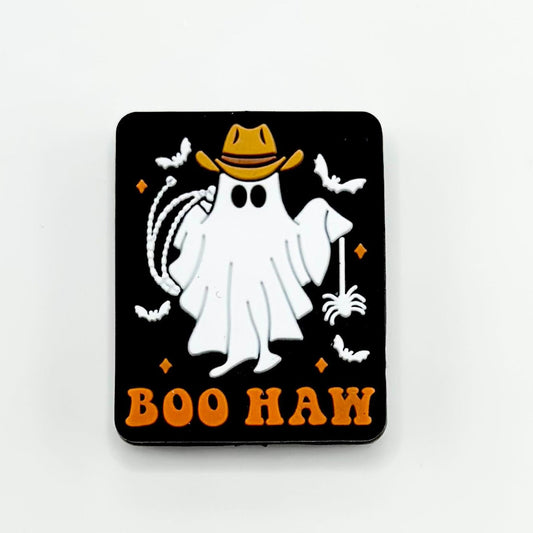 Boo Haw Ghost with Cowboy Hat Spider Bat Silicone Focal Beads