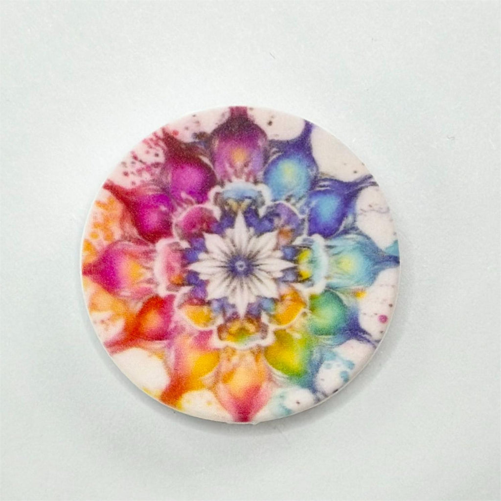 Big Colorful Flower Silicone Focal Beads