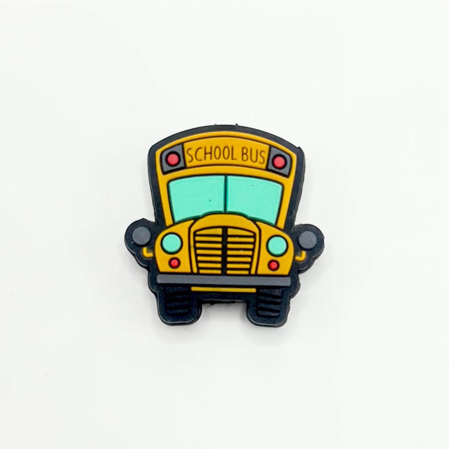 Yellow School Bus Vehicle Silicone Focal Beads