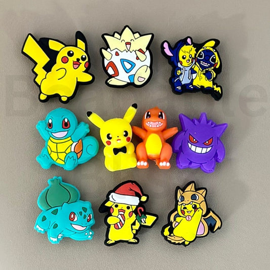 Pokemo Series Silicone Focal Beads, Random Mix