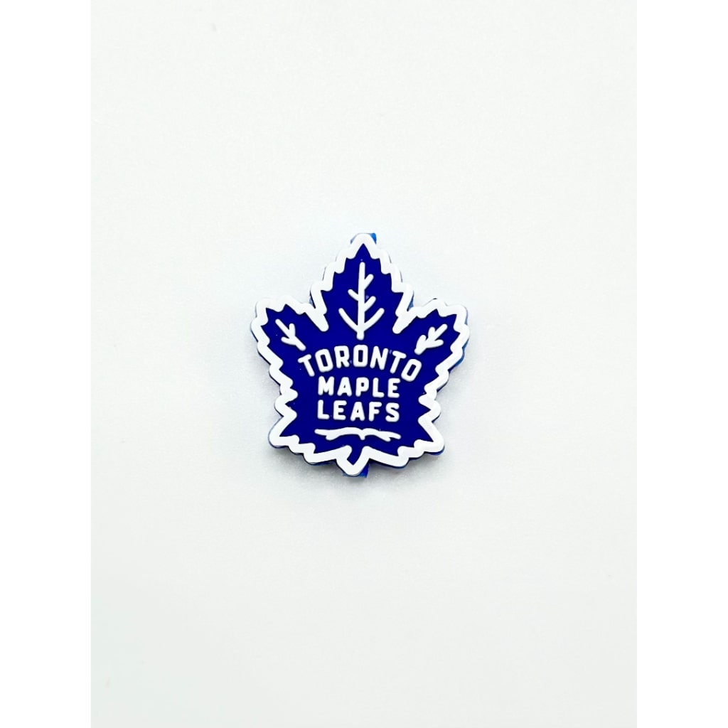 Blue Maple Leafs Toronto Silicone Focal Beads