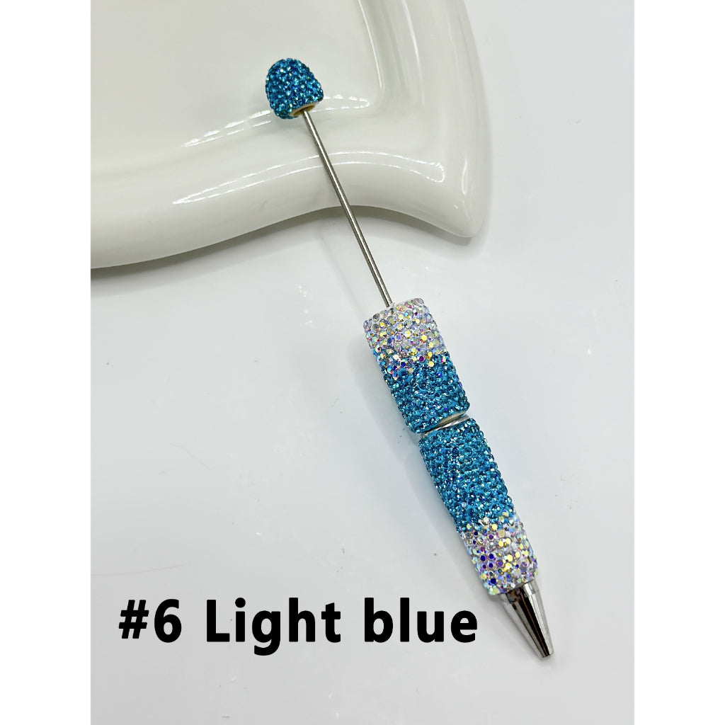 DIY Bling Bling Beadable Pens with Clay Rhinestones Covered the Entire Pen