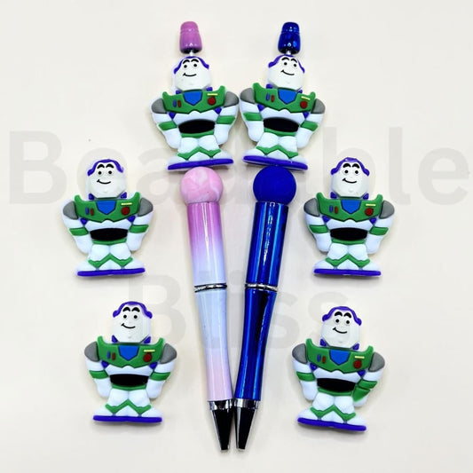 3D Cute Robot Toy Stor Buz Lightyea Silicone Focal Beads