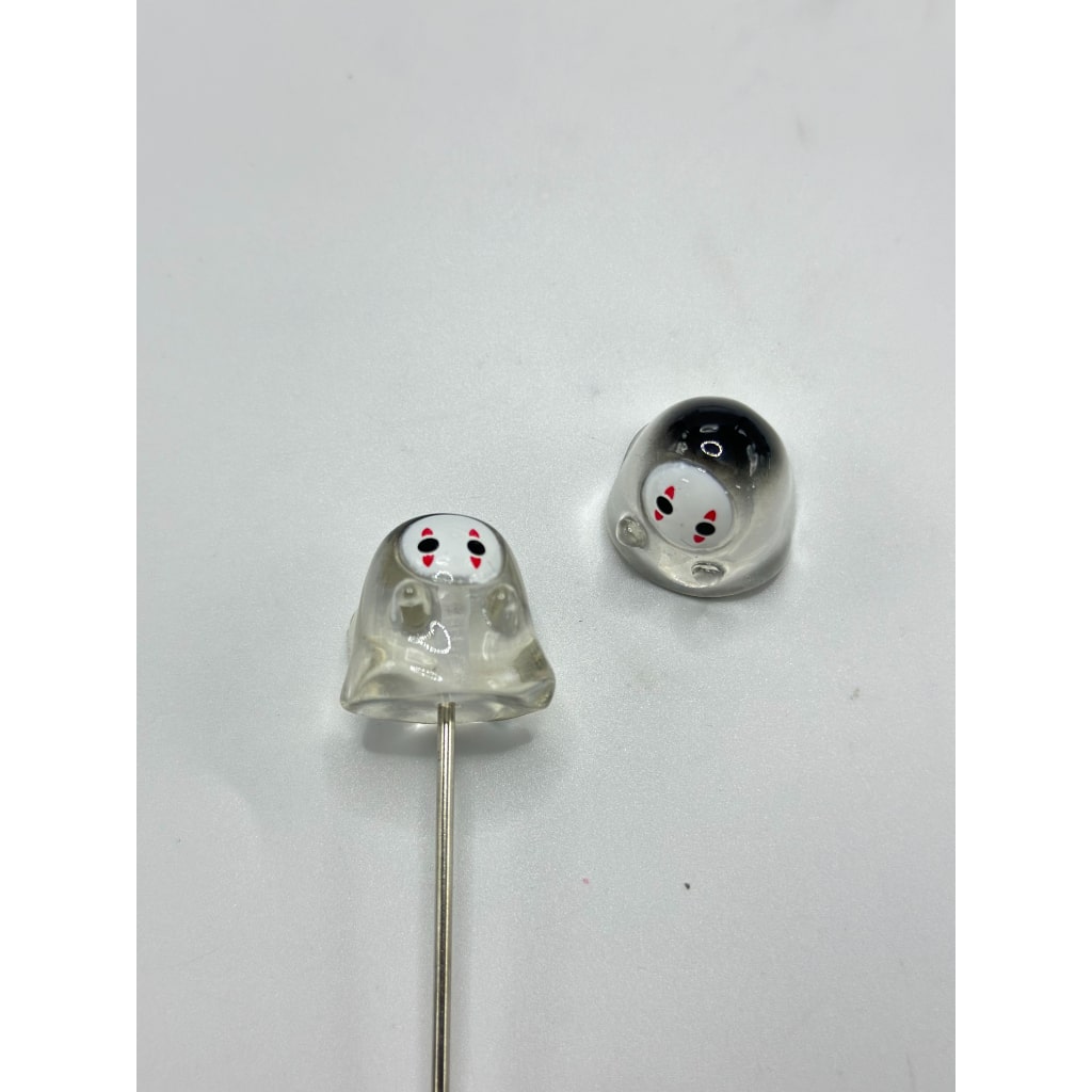 Cute Halloween Crystal Ball Clear Ghost Pen Toppers Beads, Around 10-13MM