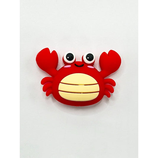 3D Red Cute Crab Silicone Focal Beads