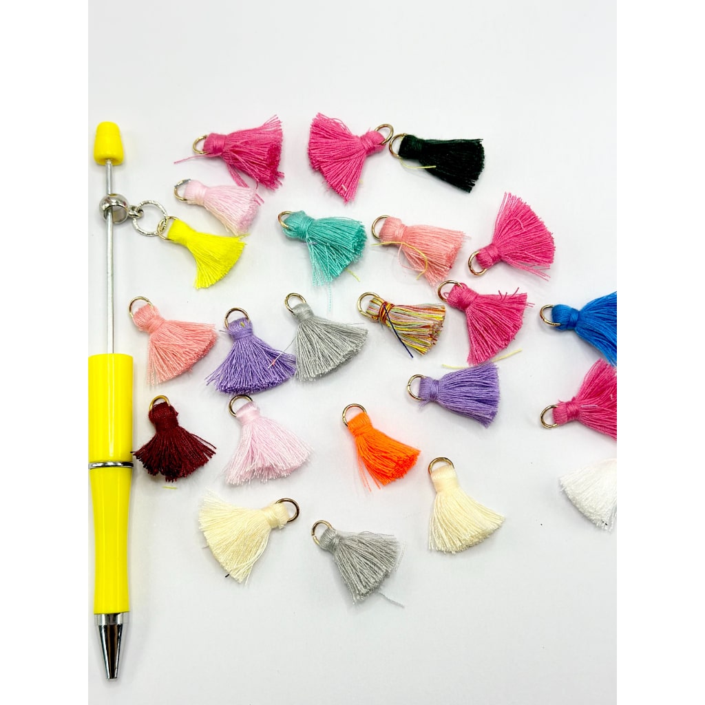 Little Beautiful Tassels Accessories in Solid Colors, Random Mix, Around 24MM