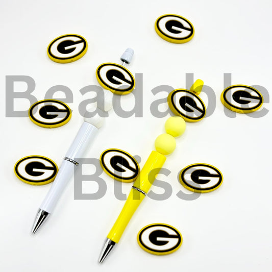 USA America Green Bay Packe Football Silicone Focal Beads