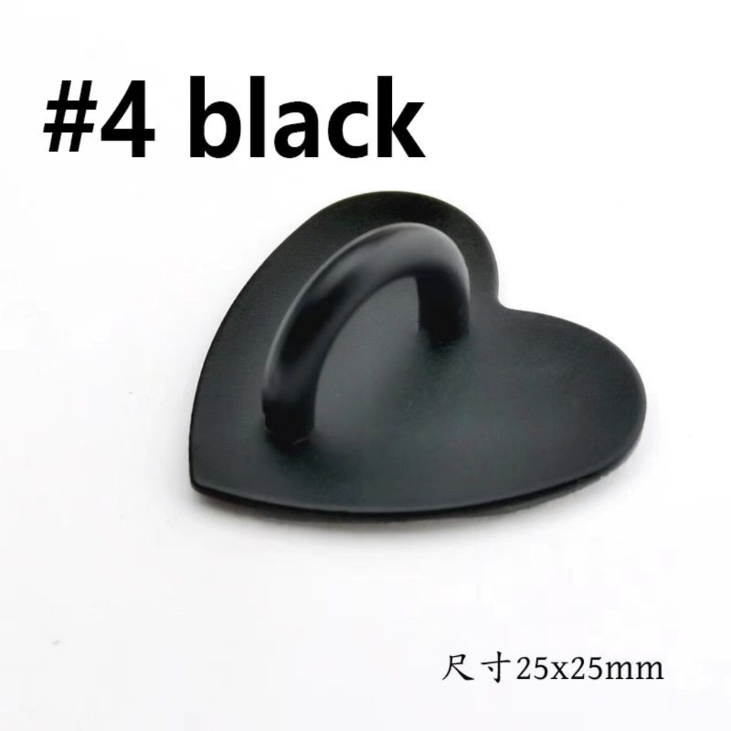 Beadable DIY Cute Solid Color Heart Alloy Sticky Adhesive Phone Charm with Ring Hook Hanger Clasp Accessories, Around 25*25MM