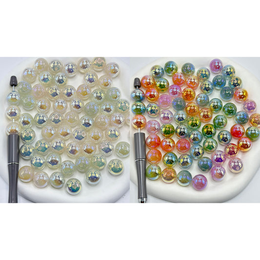 Light Variation Color Change Acrylic Beads, Random Mix, 16MM