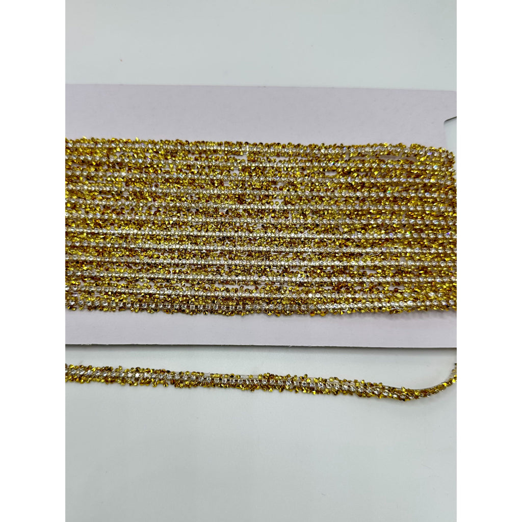 DIY Rhinestone Chain Tape Accessory for Pen Bead, Around 7MM Width