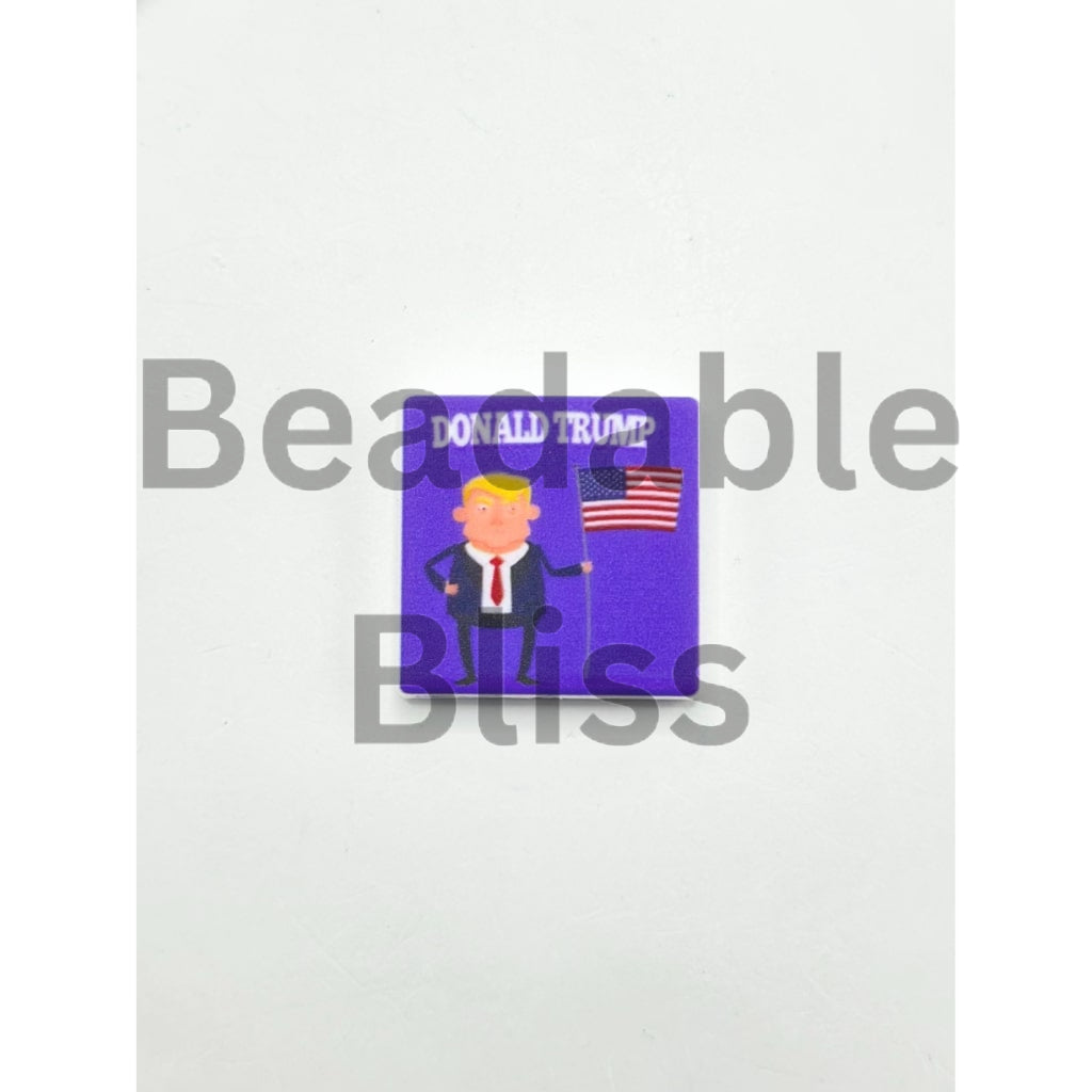 Donal Tramp 2024 USA America President Election Silicone Focal Beads