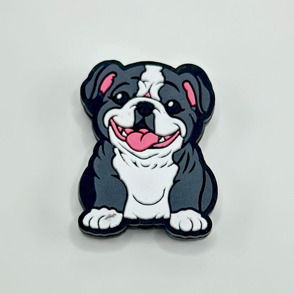 Cute Pug Dog Silicone Focal Beads