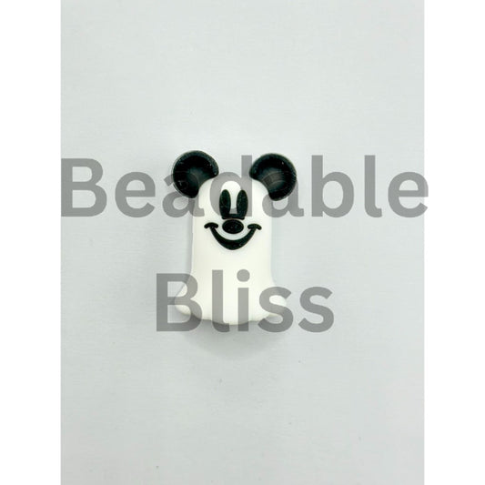 Bonding Mould Mouse Head Micki Ghost 3D Silicone Focal Beads