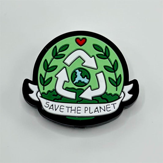 Save The Planet Earth Silicone Focal Beads