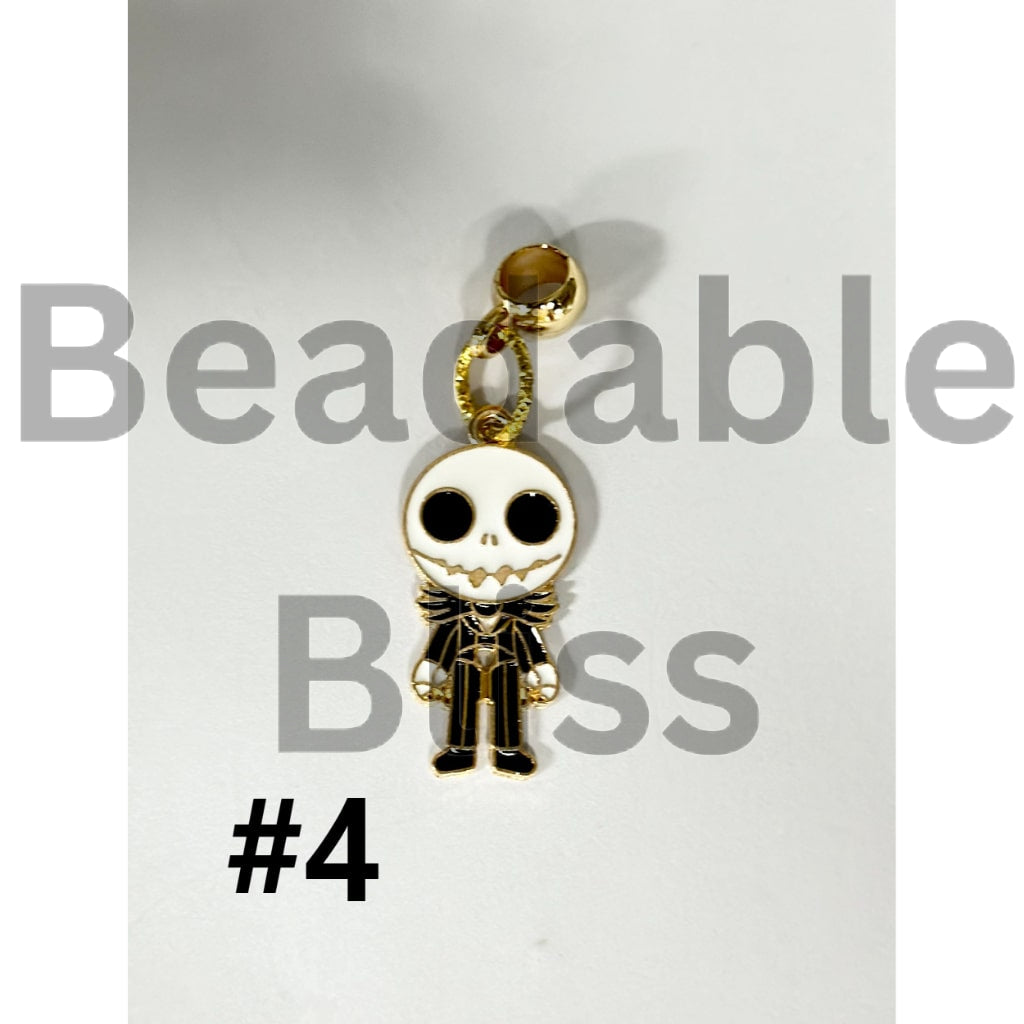 Vivid Jac and Sall Metal Alloy Bail Beads with Charm Nightmare Before Christmas