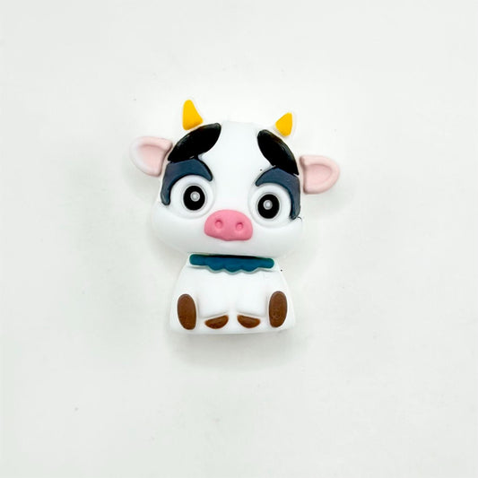 Piggie and Calf Cow 2 in 1 Combination 3D Silicone Focal Beads