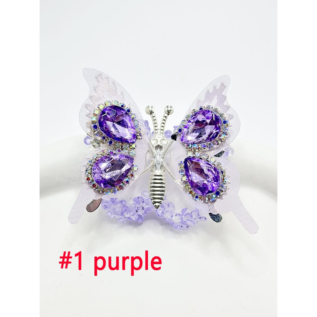 Sugar Butterfly with Alloy Wings Diamond Shape Rhinestone, Around 48*35MM