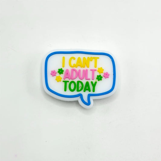 I Can't Adult Today Small Flowers Silicone Focal Beads