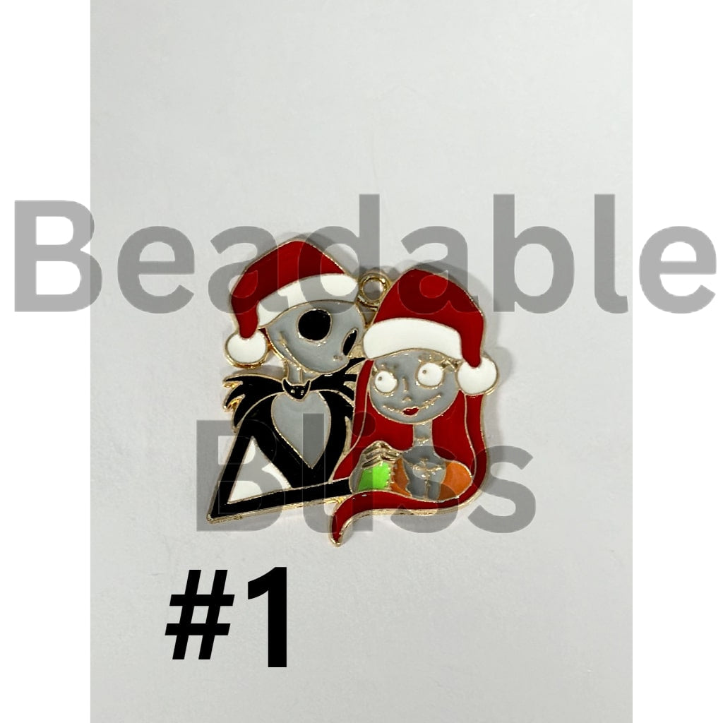 Vivid Jac and Sall Metal Alloy Charms Nightmare Before Christmas