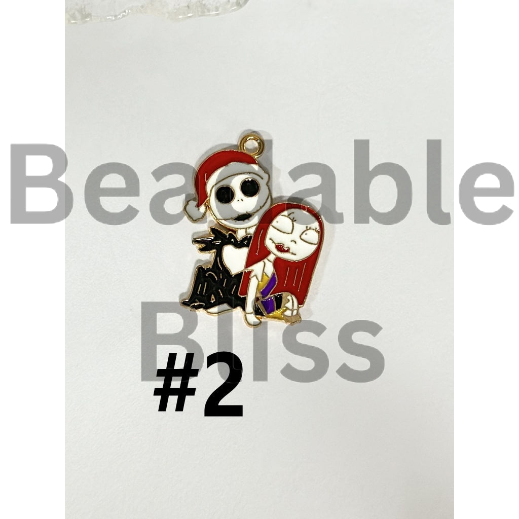 Vivid Jac and Sall Metal Alloy Charms Nightmare Before Christmas