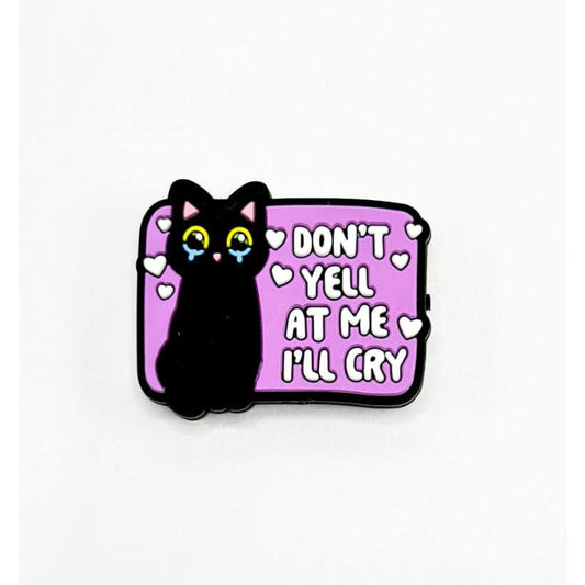 Crying Cat Don't Yell at me I'll Cry Silicone Focal Beads