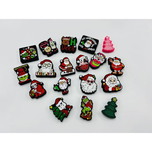 Christmas Series Mix Green Monster Grinc Christmas Father Tree Cow Skeleton Deer Silicone Focal Beads