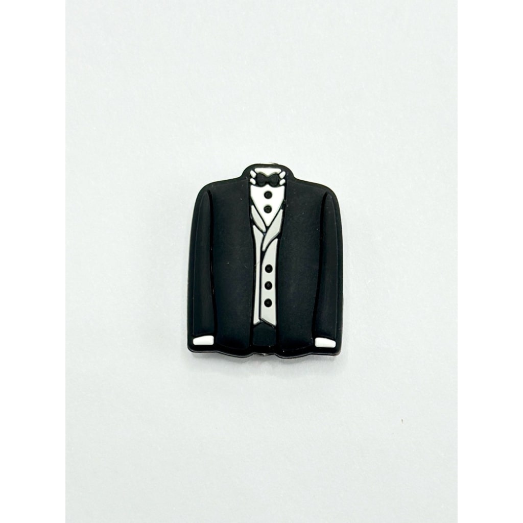 Black Suit for Men Silicone Focal Beads