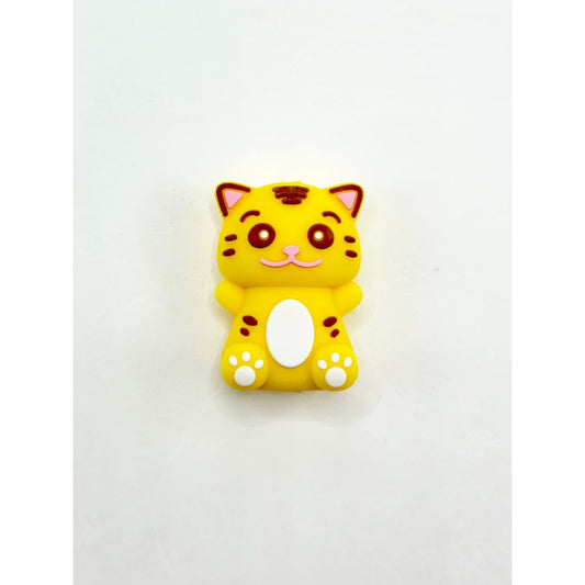 3D Little Cute Tiger Silicone Focal Beads