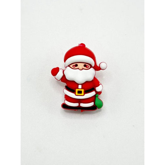 3D Cute Christmas Father Santa Claus Silicone Focal Beads