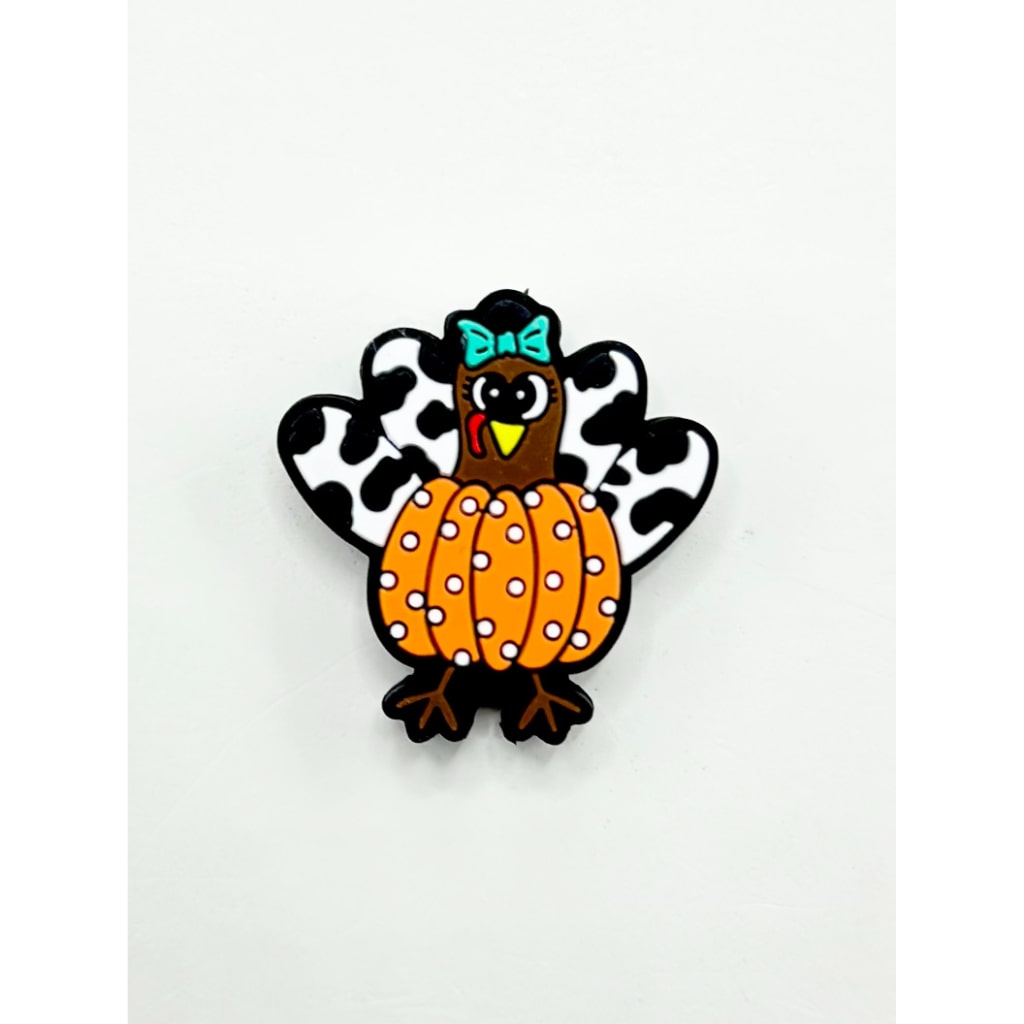 Thanksgiving Turkey Halloween Pumpkin Silicone Focal Beads