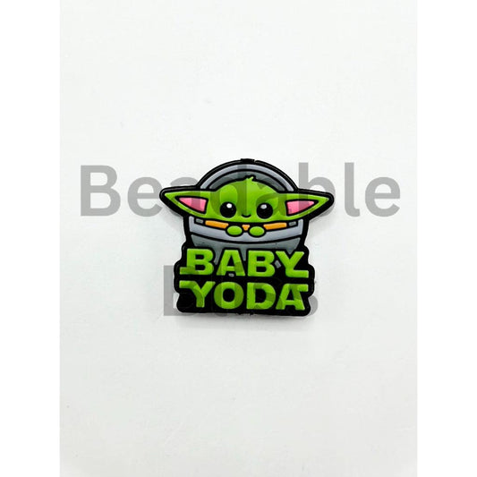 Baby Yod Little Green Monster Silicone Focal Beads