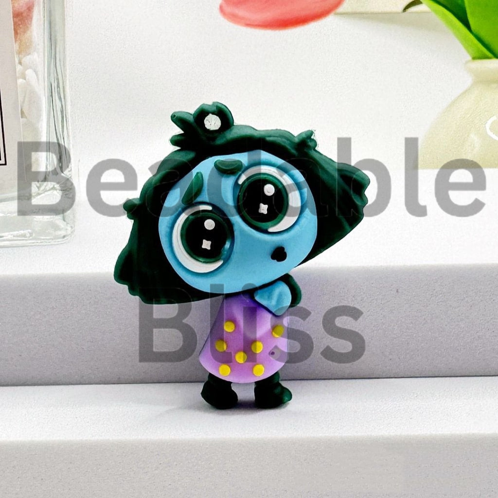 Large 3D Insid Out Family Cartoon Rubber Pendant for Keychain, Please Read the Description