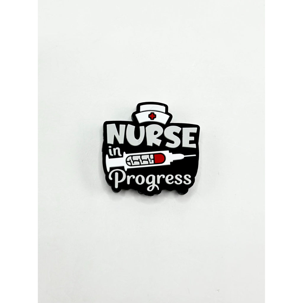 Nurse in Progress Angel in White Hospital Silicone Focal Beads