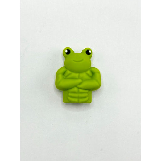 3D Strong Frog with Muscle Silicone Focal Beads