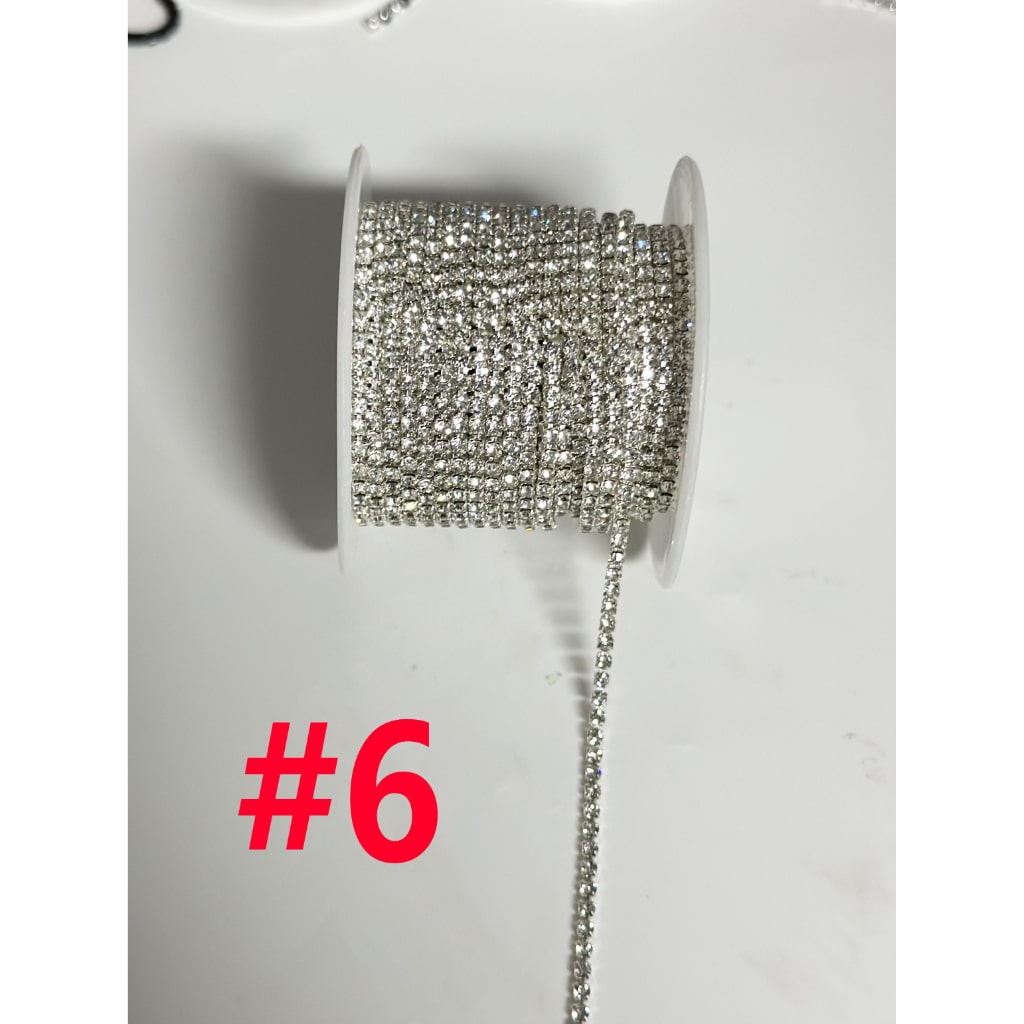 DIY Bling Bling Rhinestone Pearl Chain Accessories, Around 10 Yard of 1 Roll