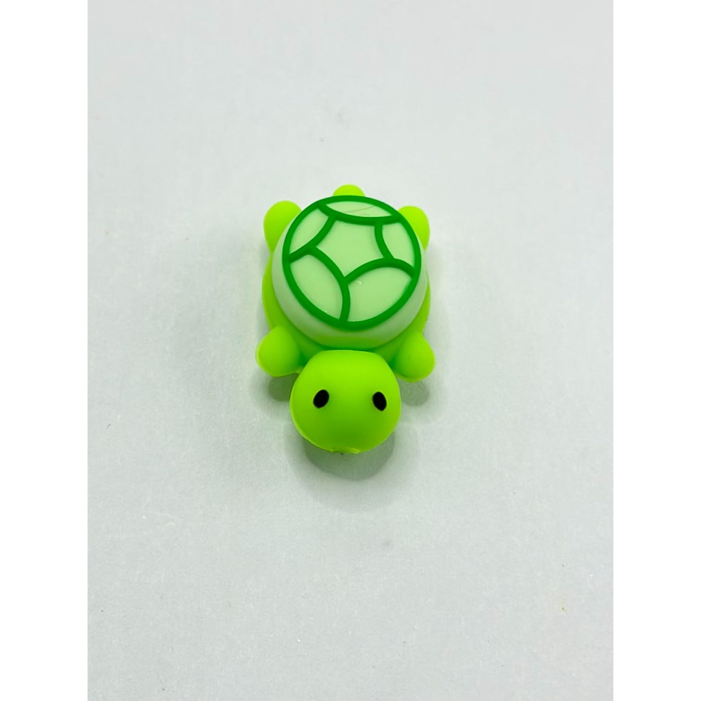 3D Little Cute Green Turtle Tortoise Silicone Focal Beads