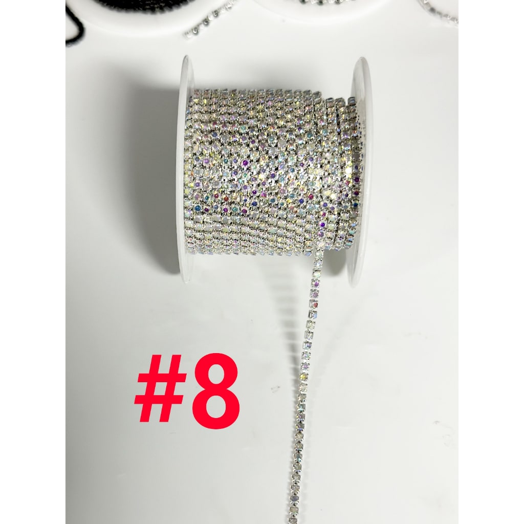 DIY Bling Bling Rhinestone Pearl Chain Accessories, Around 10 Yard of 1 Roll