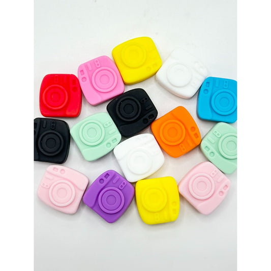 Small Cute Cameras Silicone Focal Beads