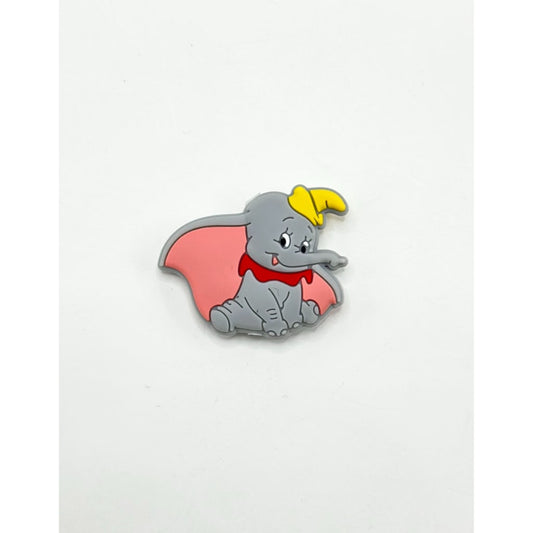 Little Cute Elephant with Big Ears Yellow Hat Silicone Focal Beads