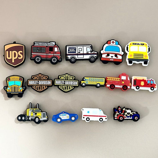 Vehicles Series Silicone Focal Beads, Random Mix