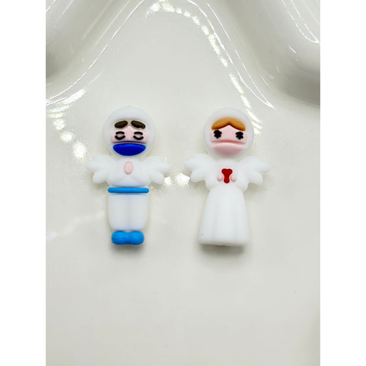 3D Little Cute Angel Silicone Focal Beads