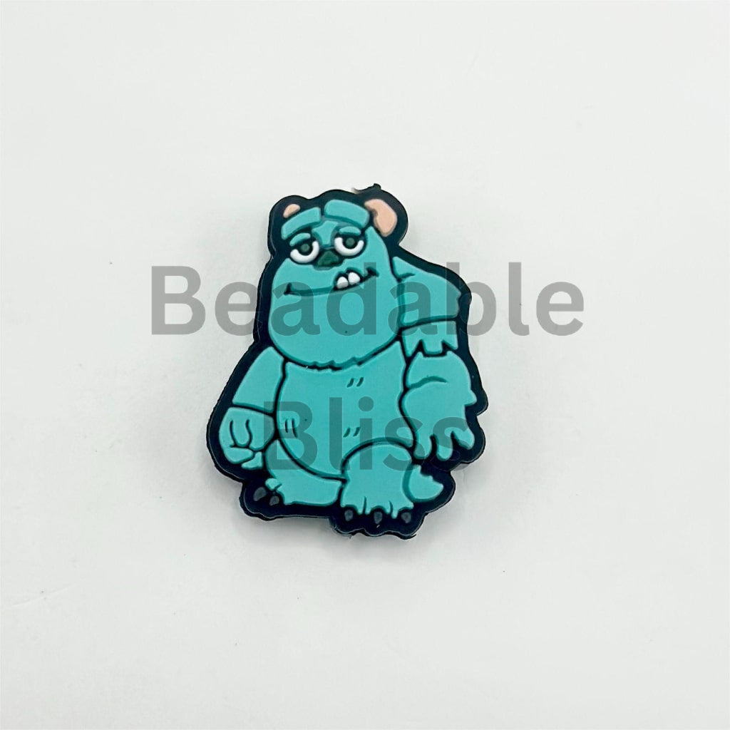 Blue Monster Sullivon Silicone Focal Beads