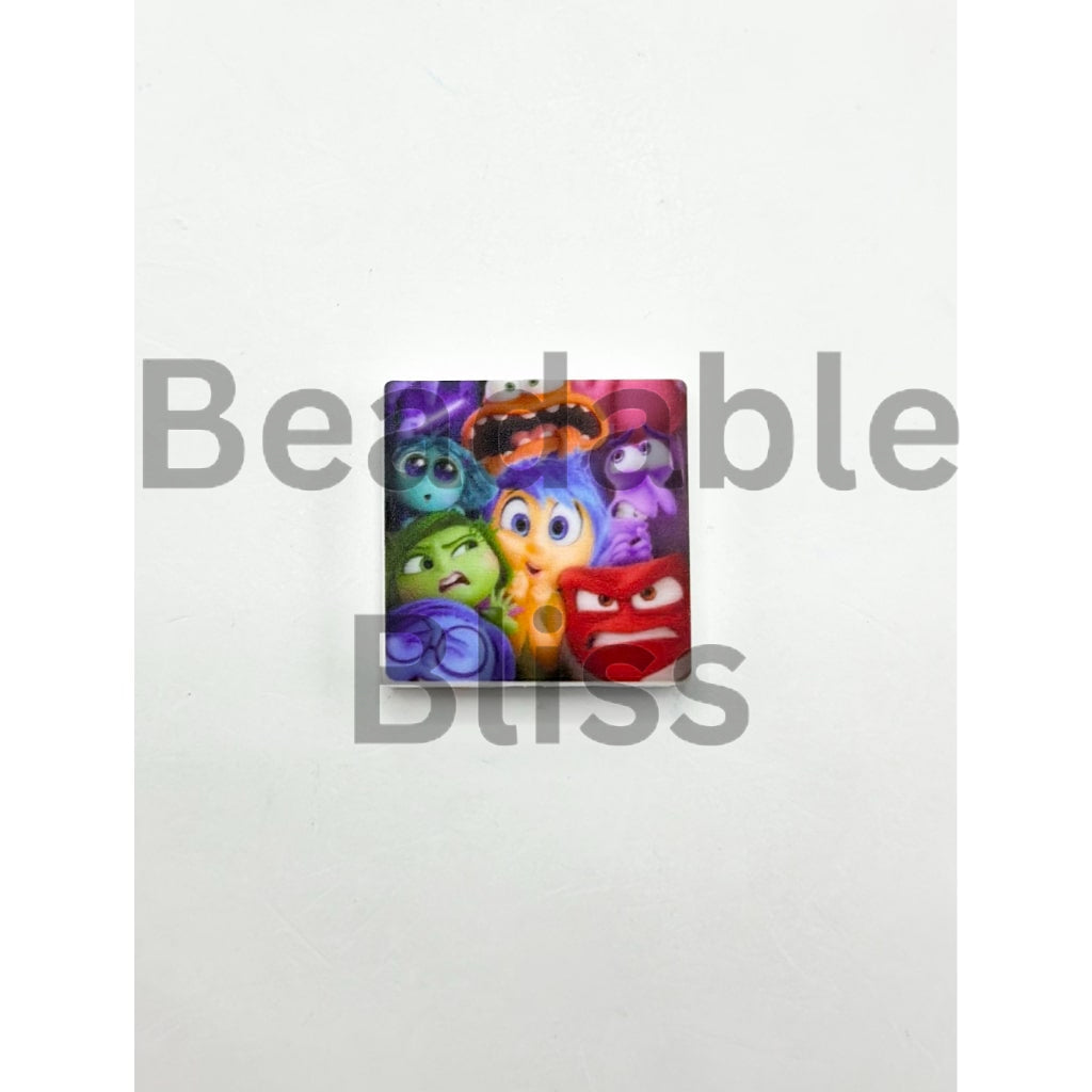 Insid Out Cartoon Silicone Focal Beads